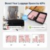 imageEPICKA 5 Set UltraLightweight Compression Packing Cubes  Water Resistant Durable Travel Organizers Bags Expandable Travel Accessories for Carry on Luggage Suitcase BackpackPink