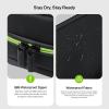 imageEPICKA Electronics Organizer Travel Case  Cable Organizer Bag for Travel Accessories Tech Pouch for Cords Charger Adapter Cables Power Bank Waterproof Storage Bag with Luggage Strap BlackBlack