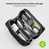 imageEPICKA Electronics Organizer Travel Case  Cable Organizer Bag for Travel Accessories Tech Pouch for Cords Charger Adapter Cables Power Bank Waterproof Storage Bag with Luggage Strap BlackBlack