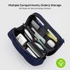 imageEPICKA Electronics Organizer Travel Case  Cable Organizer Bag for Travel Accessories Tech Pouch for Cords Charger Adapter Cables Power Bank Waterproof Storage Bag with Luggage Strap BlackNavy