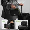 imageEPICKA Electronics Organizer Travel Case  Cable Organizer Bag for Travel Accessories Tech Pouch for Cords Charger Adapter Cables Power Bank Waterproof Storage Bag with Luggage Strap BlackBlack