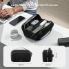 imageEPICKA Electronics Organizer Travel Case  Cable Organizer Bag for Travel Accessories Tech Pouch for Cords Charger Adapter Cables Power Bank Waterproof Storage Bag with Luggage Strap BlackBlack