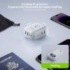 imageEPICKA Hybrid European Travel Plug Adapter 2 Packs Foldable ampamp Detachable Type C EU VisaPlug 8IN1 International Power Adapter with 4 USB Ports 2 USBC PD 20W Travel Essentials for US to Europe