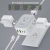 imageEPICKA Hybrid Wall Charger 8 Outlet Multi Plug Dorm Room Essentials Wall Outlet Extender with 4 USB Ports2USB C PD 20W No Surge Protecter Fast Charging Folderable Expander for Cruise Travel WhiteWhite