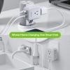 imageEPICKA Hybrid Wall Charger 8 Outlet Multi Plug Dorm Room Essentials Wall Outlet Extender with 4 USB Ports2USB C PD 20W No Surge Protecter Fast Charging Folderable Expander for Cruise Travel WhiteWhite