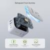 imageEPICKA Hybrid Wall Charger 8 Outlet Multi Plug Dorm Room Essentials Wall Outlet Extender with 4 USB Ports2USB C PD 20W No Surge Protecter Fast Charging Folderable Expander for Cruise Travel WhiteWhite