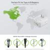 imageEPICKA Hybrid Wall Charger 8 Outlet Multi Plug Dorm Room Essentials Wall Outlet Extender with 4 USB Ports2USB C PD 20W No Surge Protecter Fast Charging Folderable Expander for Cruise Travel WhiteWhite