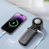 imageEPICKA Portable Handheld Fan with Ice Cooler  25H Runtime Rechargeable 6800mAh Personal Turbo Fan with Power Bank Fast Charging 0100 Speed Gifts for Women Summer Travel Essentials BlackBlack