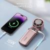 imageEPICKA Portable Handheld Fan with Ice Cooler  25H Runtime Rechargeable 6800mAh Personal Turbo Fan with Power Bank Fast Charging 0100 Speed Gifts for Women Summer Travel Essentials BlackRose Gold