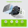 imageEPICKA Pulse 45W European Travel Plug Adapter Universal Power Adapter with PD Fast Charging 5Port 1 AC2 USBA2 USBC International Charger Adapter for Europe Japan  Travel Essentials BlackWhite
