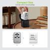 imageEPICKA Pulse 45W European Travel Plug Adapter Universal Power Adapter with PD Fast Charging 5Port 1 AC2 USBA2 USBC International Charger Adapter for Europe Japan  Travel Essentials BlackWhite