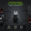 imageEPICKA Pulse 45W European Travel Plug Adapter Universal Power Adapter with PD Fast Charging 5Port 1 AC2 USBA2 USBC International Charger Adapter for Europe Japan  Travel Essentials BlackBlack