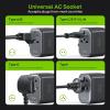 imageEPICKA Pulse 45W European Travel Plug Adapter Universal Power Adapter with PD Fast Charging 5Port 1 AC2 USBA2 USBC International Charger Adapter for Europe Japan  Travel Essentials BlackBlack