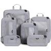 imageEPICKA TripCozy Compression Packing Cubes  4 Set Durable Travel Organizer Bags with Mesh Top Expandable Travel Accessories for Carry on Luggage Suitcase Backpack BeigeGrey