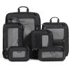 imageEPICKA TripCozy Compression Packing Cubes  4 Set Durable Travel Organizer Bags with Mesh Top Expandable Travel Accessories for Carry on Luggage Suitcase Backpack BeigeDark Grey