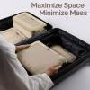 imageEPICKA TripCozy Compression Packing Cubes  4 Set Durable Travel Organizer Bags with Mesh Top Expandable Travel Accessories for Carry on Luggage Suitcase Backpack BeigeKhaki