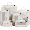 imageEPICKA TripCozy Compression Packing Cubes  4 Set Durable Travel Organizer Bags with Mesh Top Expandable Travel Accessories for Carry on Luggage Suitcase Backpack BeigeBeige
