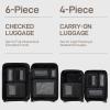 imageEPICKA TripCozy Compression Packing Cubes  4 Set Durable Travel Organizer Bags with Mesh Top Expandable Travel Accessories for Carry on Luggage Suitcase Backpack BeigeDark Grey