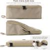 imageEPICKA TripCozy Compression Packing Cubes  4 Set Durable Travel Organizer Bags with Mesh Top Expandable Travel Accessories for Carry on Luggage Suitcase Backpack BeigeKhaki