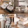 imageEPICKA TripCozy Compression Packing Cubes  4 Set Durable Travel Organizer Bags with Mesh Top Expandable Travel Accessories for Carry on Luggage Suitcase Backpack BeigeBeige