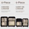 imageEPICKA TripCozy Compression Packing Cubes  4 Set Durable Travel Organizer Bags with Mesh Top Expandable Travel Accessories for Carry on Luggage Suitcase Backpack BeigeKhaki