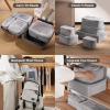 imageEPICKA TripCozy Compression Packing Cubes  4 Set Durable Travel Organizer Bags with Mesh Top Expandable Travel Accessories for Carry on Luggage Suitcase Backpack BeigeGrey