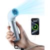 imageEPICKA TripCozy Portable Handheld Mini Fan up to 21 Hours Rechargeable Personal Fan with 5000mAh Power Bank 19000 RPM Turbo 6 Speeds Aluminum Body for Summer Travel Essentials Camping WhiteBlue