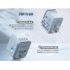 imageEPICKA Universal Travel Adapter European Travel Plug Adapter  International Power Adapter Worldwide Charger with USBC ampamp 4 USBA Ports Travel Essentials for Italy UK Japan TA105 Rose GoldBlue