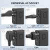 imageEPICKA Universal Travel Adapter GaN International Plug Adapter with 3 USBC 70W PD Fast Charging ampamp 2 USBA Adaptor Allinone Wall Charger for USA EU UK AUS TA105 Pro BlackBlack