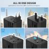 imageEPICKA Universal Travel Adapter GaN International Plug Adapter with 3 USBC 70W PD Fast Charging ampamp 2 USBA Adaptor Allinone Wall Charger for USA EU UK AUS TA105 Pro BlackBlack