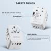 imageEPICKA Universal Travel Adapter GaN International Plug Adapter with 3 USBC 70W PD Fast Charging ampamp 2 USBA Adaptor Allinone Wall Charger for USA EU UK AUS TA105 Pro BlackWhite