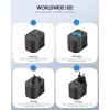 imageEPICKA Universal Travel Adapter International Plug Adapter with 2 USBA ampamp 1 USBC Ports Travel Power Adapter Worldwide AllinOne Wall Charger for USA EU UK AUS TA103PD Black