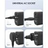 imageEPICKA Universal Travel Adapter International Plug Adapter with 2 USBA ampamp 1 USBC Ports Travel Power Adapter Worldwide AllinOne Wall Charger for USA EU UK AUS TA103PD Black