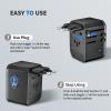 imageEPICKA Universal Travel Adapter International Power Adapter with 2 USBA ampamp 3 USBC Ports Wall Charger  Worldwide Travel Essentials European Travel Plug Adapter for UKUSAU TA105C Black5USB3 USBC30W Black