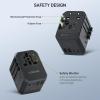 imageEPICKA Universal Travel Adapter International Power Adapter with 2 USBA ampamp 3 USBC Ports Wall Charger  Worldwide Travel Essentials European Travel Plug Adapter for UKUSAU TA105C Black5USB3 USBC45W Black