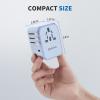 imageEPICKA Universal Travel Adapter International Power Adapter with 2 USBA ampamp 3 USBC Ports Wall Charger  Worldwide Travel Essentials European Travel Plug Adapter for UKUSAU TA105C Black5USB3 USBC30W Blue