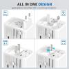 imageEPICKA Universal Travel Adapter International Power Adapter with 2 USBA ampamp 3 USBC Ports Wall Charger  Worldwide Travel Essentials European Travel Plug Adapter for UKUSAU TA105C Black5USB3 USBC30W White