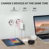 imageEPICKA Universal Travel Adapter International Power Adapter with 2 USBA ampamp 3 USBC Ports Wall Charger  Worldwide Travel Essentials European Travel Plug Adapter for UKUSAU TA105C Black5USB3 USBC30W Pink