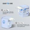 imageEPICKA Universal Travel Adapter International Power Adapter with 2 USBA ampamp 3 USBC Ports Wall Charger  Worldwide Travel Essentials European Travel Plug Adapter for UKUSAU TA105C Black5USB3 USBC30W Blue