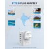 imageEuropean Travel Plug Adapter US to Europe Plug Adapter with 2 US Outlets 3 USBA ampamp 2 USBC Ports Detachable Type C Outlet Adapter Charger for Most of Europe Italy Spain Iceland Portugal X232CType DIndiaPakistan
