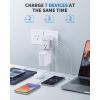imageEuropean Travel Plug Adapter US to Europe Plug Adapter with 2 US Outlets 3 USBA ampamp 2 USBC Ports Detachable Type C Outlet Adapter Charger for Most of Europe Italy Spain Iceland Portugal X232CType IAustralia New Zealand