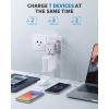 imageEuropean Travel Plug Adapter US to Europe Plug Adapter with 2 US Outlets 3 USBA ampamp 2 USBC Ports Detachable Type C Outlet Adapter Charger for Most of Europe Italy Spain Iceland Portugal X232CType OThailand