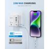 imageEuropean Travel Plug Adapter US to Europe Plug Adapter with 2 US Outlets 3 USBA ampamp 2 USBC Ports Detachable Type C Outlet Adapter Charger for Most of Europe Italy Spain Iceland Portugal X232CType DIndiaPakistan