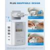 imageEuropean Travel Plug Adapter US to Europe Plug Adapter with 2 US Outlets 3 USBA ampamp 2 USBC Ports Detachable Type C Outlet Adapter Charger for Most of Europe Italy Spain Iceland Portugal X232CType CMost of Europe Except UK or Ireland