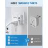 imageEuropean Travel Plug Adapter US to Europe Plug Adapter with 2 US Outlets 3 USBA ampamp 2 USBC Ports Detachable Type C Outlet Adapter Charger for Most of Europe Italy Spain Iceland Portugal X232CType BUS
