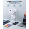 imageEuropean Travel Plug Adapter US to Europe Plug Adapter with 2 US Outlets 3 USBA ampamp 2 USBC Ports Detachable Type C Outlet Adapter Charger for Most of Europe Italy Spain Iceland Portugal X232CType DIndiaPakistan