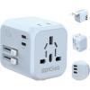 imageEPICKA 35W Universal Travel Adapter with 2 AC Outlet European Travel Plug Adapter with PD Fast Charging 6Port 2 AC2 USBC3 USBA International Power Adapter  Travel Essentials TA205 WhiteBlue