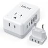 imageEPICKA US to Italy Travel Adapter Universal Plug Adapter with 2 US Outlets 3 USBA ampamp 2 USBC Ports Ultra Compact SwapampampAdapt Type L Plug Attachment Grounded Adapter for Chile Cuba ampamp Syria X232LType CMost of Europe Except UK or Ireland