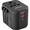 imageEPICKA Universal Travel Adapter International Plug Adapter with 2 USBA ampamp 1 USBC Ports Travel Power Adapter Worldwide AllinOne Wall Charger for USA EU UK AUS TA103PD Black