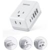 imageEuropean Travel Plug Adapter Set International Power Adapter with 2 US Outlets 3 USBA ampamp 2 USBC Ports Detachable Type C EF G Plug Adapter for US to UK Italy Spain France Germany Portugal